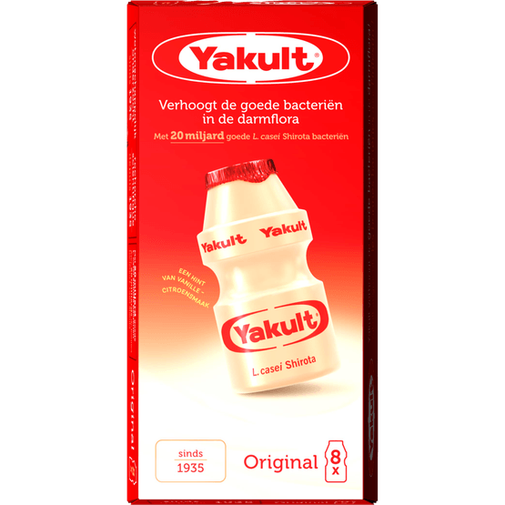 Foto van Yakult Drink original 8 stuks op witte achtergrond