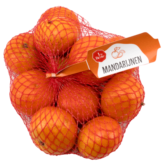 Foto van 1 de Beste Mandarijnen verpakt op witte achtergrond