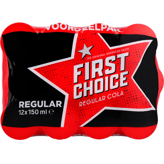Foto van First Choice Cola Cola 12x15 cl op witte achtergrond