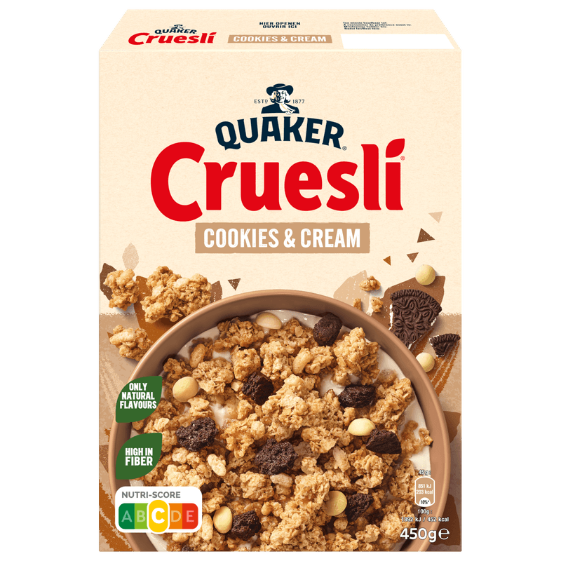 Quaker Cruesli cookies & cream