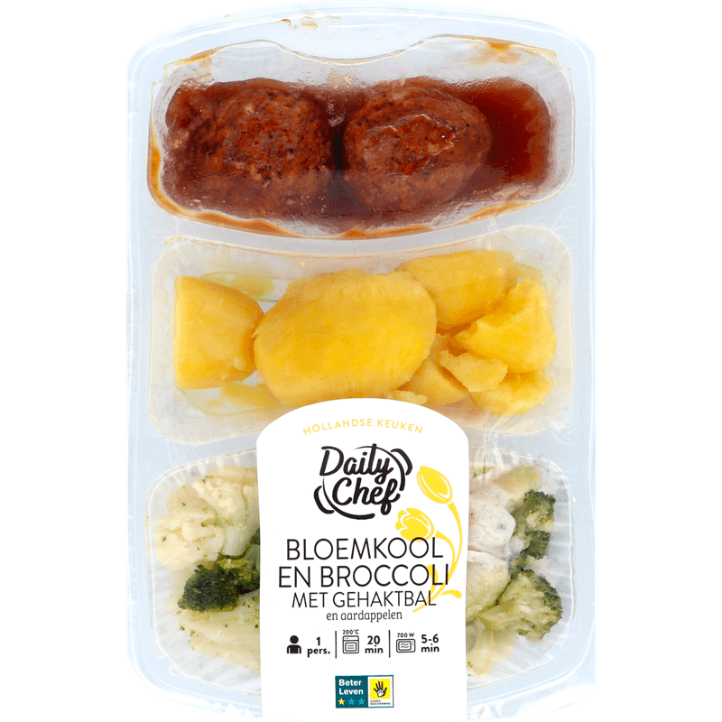 Daily Chef Bloemkool aardappelen met gehaktballen