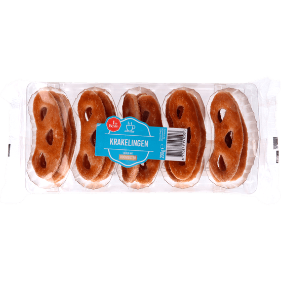 Foto van 1 de Beste Krakelingen roomboter op witte achtergrond