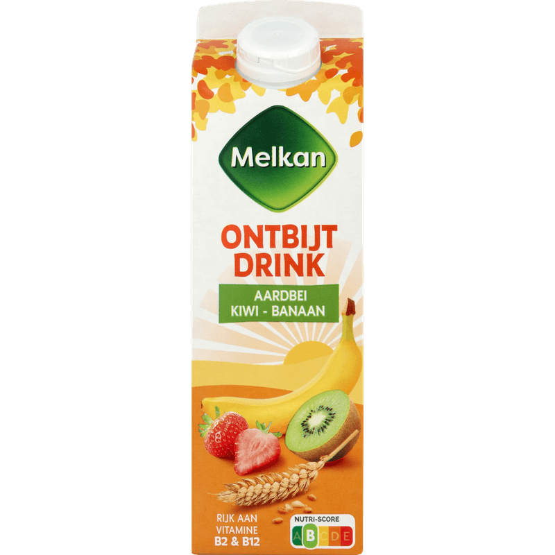 Melkan Ontbijtdrink aardbei-kiwi-banaan