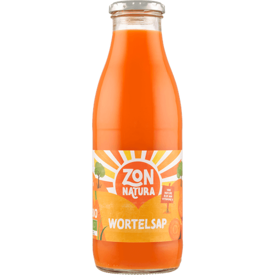 Foto van Zonnatura Bio wortelsap op witte achtergrond