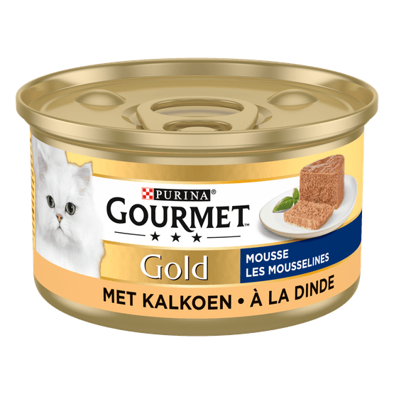 Foto van Gourmet Gold mousse kalkoen op witte achtergrond