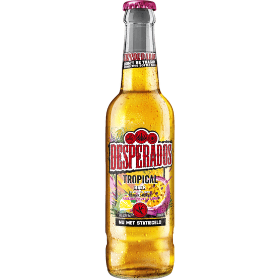 Foto van Desperados Tropical op witte achtergrond