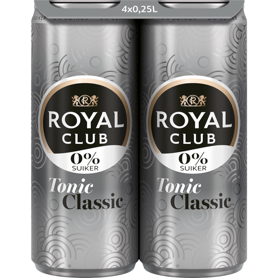 Foto van Royal Club Tonic 0% 4x25 cl op witte achtergrond