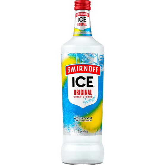 Foto van Smirnoff Red ice op witte achtergrond