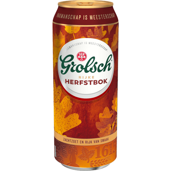 Foto van Grolsch Herfstbok op witte achtergrond
