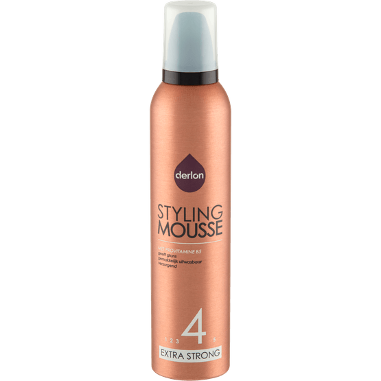 Foto van Derlon Styling mousse extra sterk op witte achtergrond