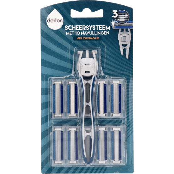 Foto van Derlon Scheermesjes 3-voudig op witte achtergrond