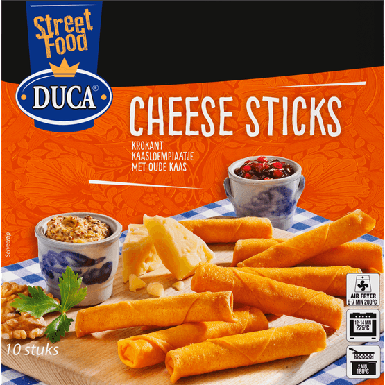 Foto van Duca Cheese sticks 10 stuks op witte achtergrond
