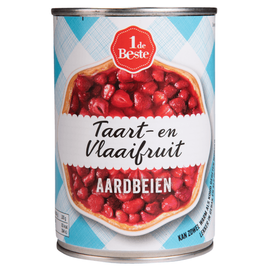 Foto van 1 de Beste Taart & vlaaifruit aardbeien op witte achtergrond