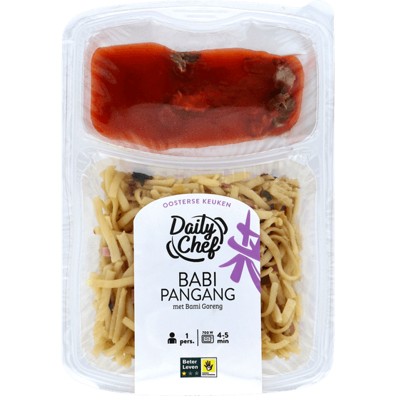 Foto van Daily Chef Bami + babi pangang op witte achtergrond