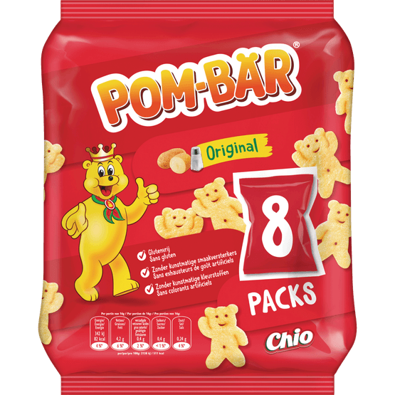 Foto van Chio Pom bar original multipack 8 stuks op witte achtergrond