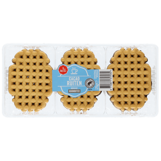 Foto van 1 de Beste cacao ruiten op witte achtergrond