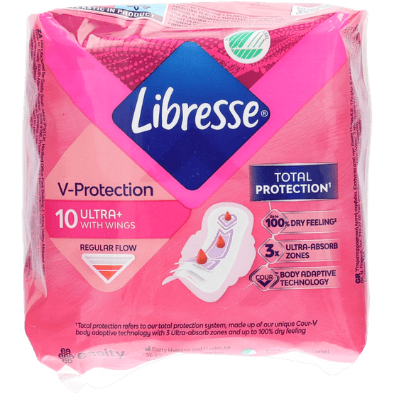 Foto van Libresse Maandverband ultra normal wing mvb op witte achtergrond