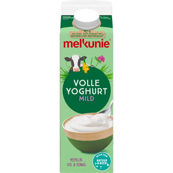 Foto van Melkunie Milde volle yoghurt op witte achtergrond