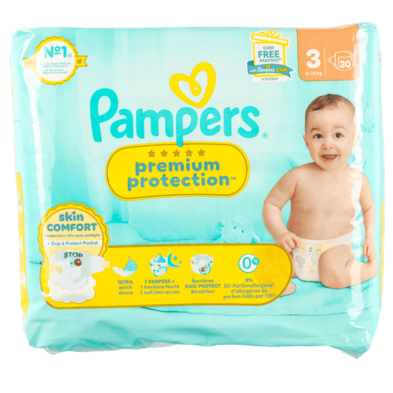 Foto van Pampers Premium protection maat 3 op witte achtergrond
