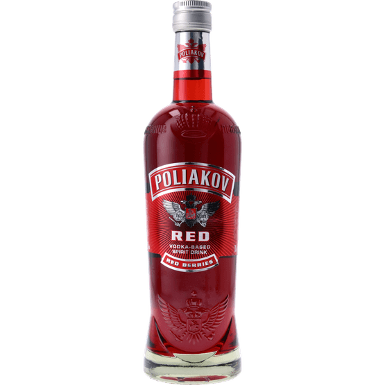 Foto van Poliakov Vodka red op witte achtergrond