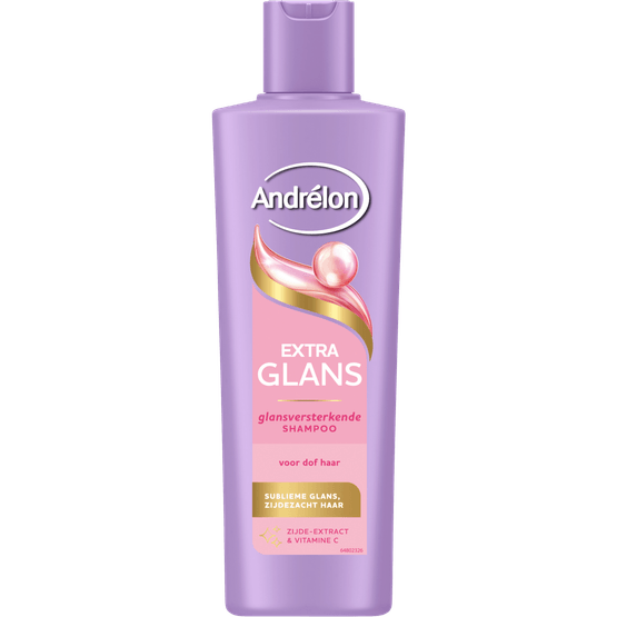 Foto van Andrélon Shampoo extra glans op witte achtergrond