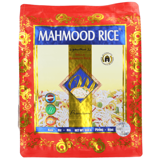 Foto van Mahmood Basmatirijst op witte achtergrond