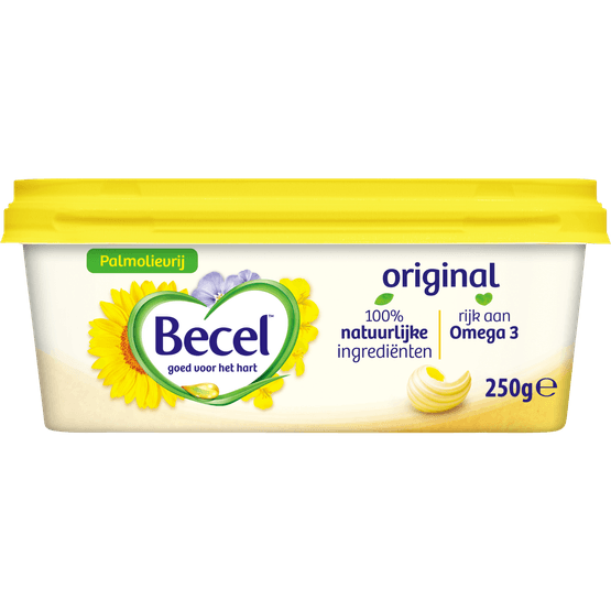 Foto van Becel Margarine original op witte achtergrond