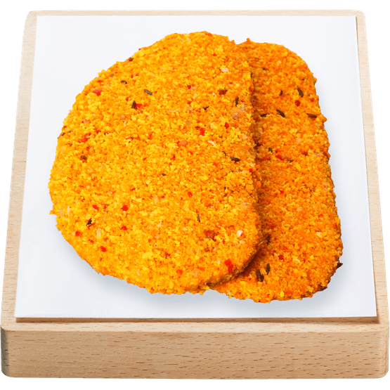 Foto van Vleeschmeesters Boerenschnitzel op witte achtergrond