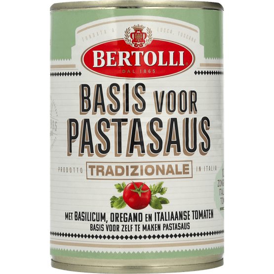 Foto van Bertolli Basis voor pastasaus tradizionale op witte achtergrond