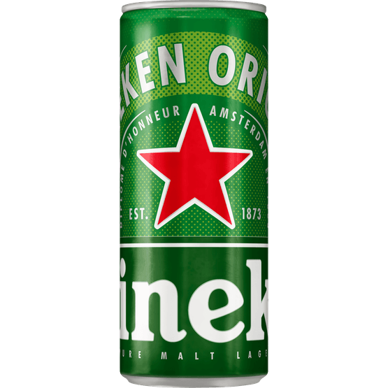 Foto van Heineken Pilsener op witte achtergrond