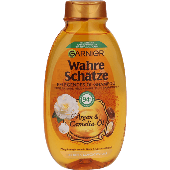 Foto van Garnier Shampoo argan- & camelia olie op witte achtergrond