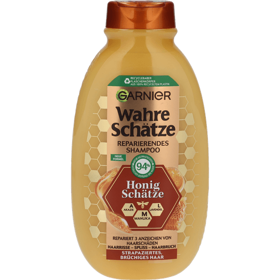 Foto van Garnier Shampoo honinggoud op witte achtergrond