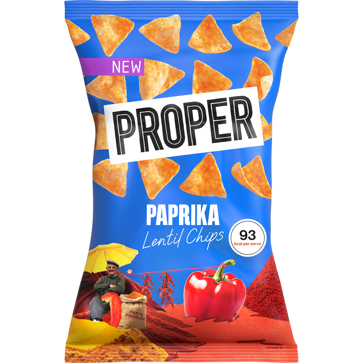 Proper Paprika lentil chips