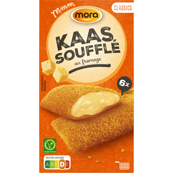 Foto van Mora Kaassouffles 6 stuks op witte achtergrond