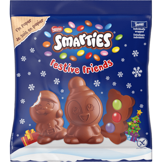 Foto van Nestlé Smarties icon shapes op witte achtergrond