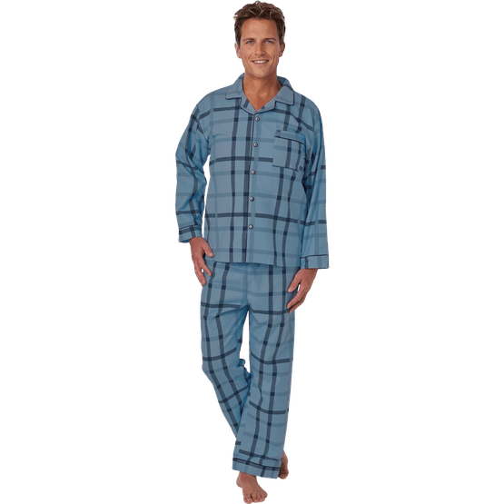 Foto van Flanellen pyjama heren op witte achtergrond