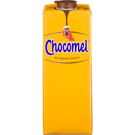 Foto van Chocomel Chocolademelk vol op witte achtergrond