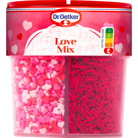 Foto van Dr. Oetker Love mix op witte achtergrond