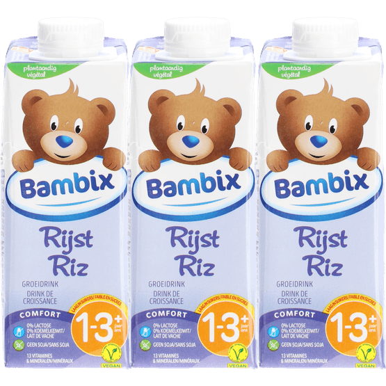 Foto van Bambix Groeidrink rijst 1-3 jaar op witte achtergrond