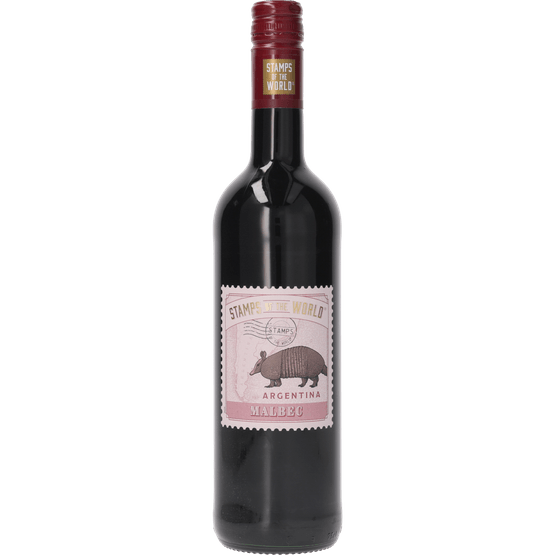 Foto van Stamp of the World Malbec op witte achtergrond