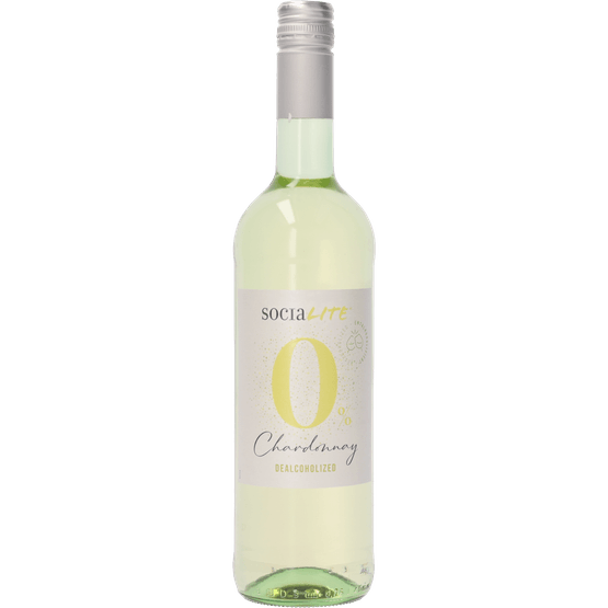 Foto van Socialite Chardonnay 0% op witte achtergrond