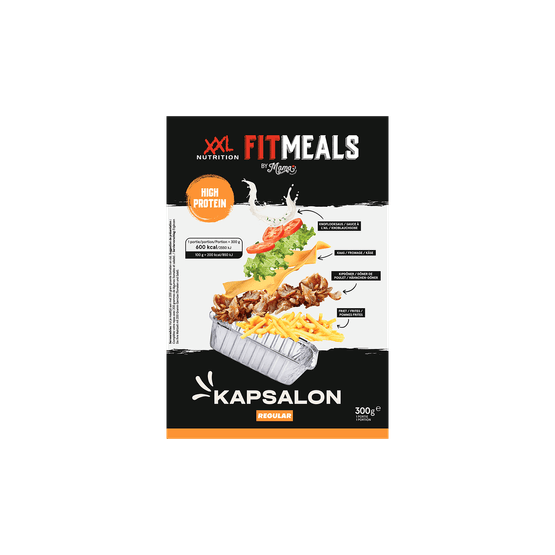 Foto van FITMEALS Kapsalon chicken op witte achtergrond