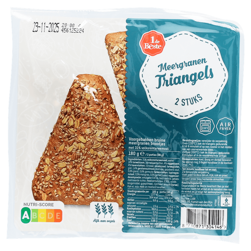 1 De Beste Triangels donker meergranen 2 stuks