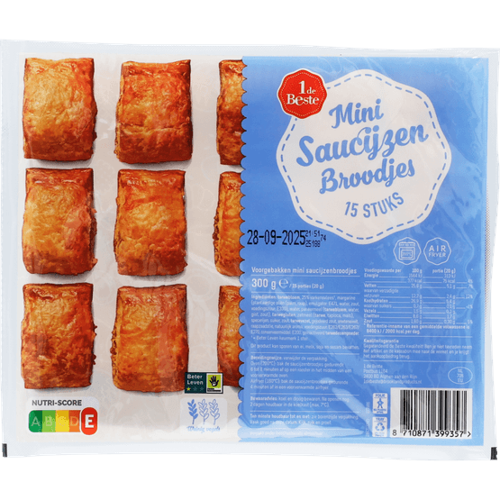 Foto van 1 de Beste Saucijzenbroodjes mini 15 st. op witte achtergrond