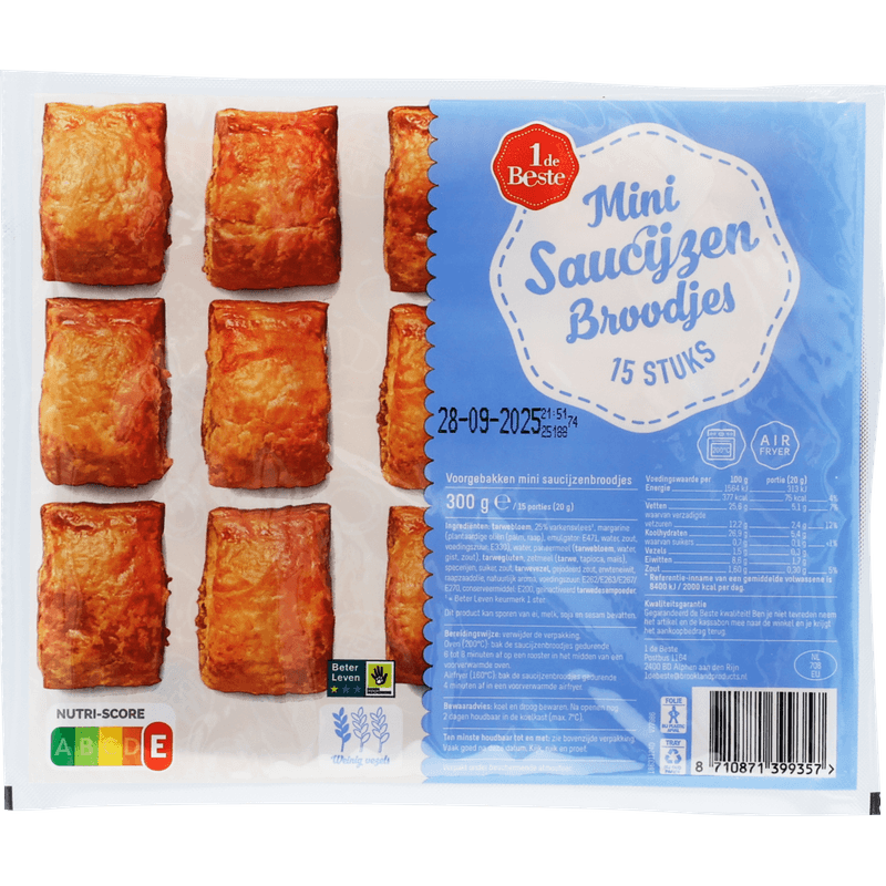 1 De Beste Saucijzenbroodjes mini 15 st.