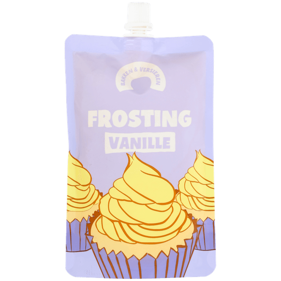 Foto van Bakken & Versieren Frosting vanille op witte achtergrond