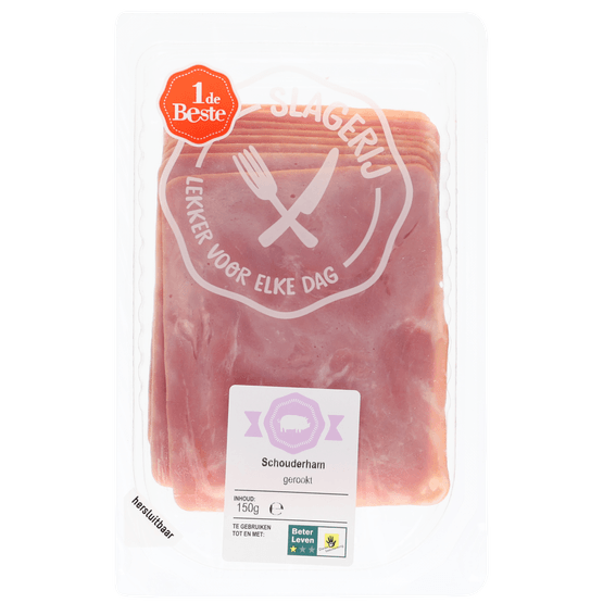 Foto van 1 de Beste Schouderham op witte achtergrond