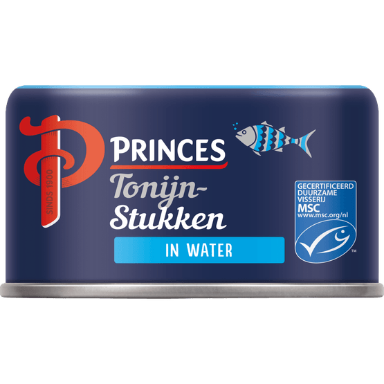 Foto van Princes Tonijnstukken in water op witte achtergrond