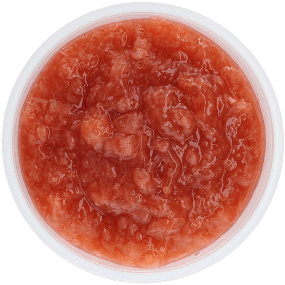 Foto van Fruitspread stoofpeer op witte achtergrond