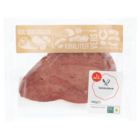 Foto van 1 de Beste Varkenslever op witte achtergrond